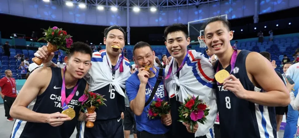 台灣男籃在杭州亞運3X3鬥牛勇奪金牌/圖片來源:教育部
