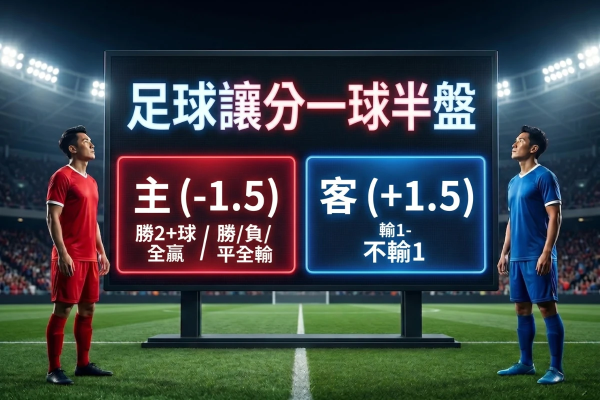 足球讓分一球半盤