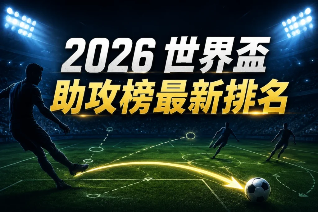 2026 世界盃助攻榜最新排名精選圖，介紹世足助攻榜、球員傳球表現與即時排名更新。
