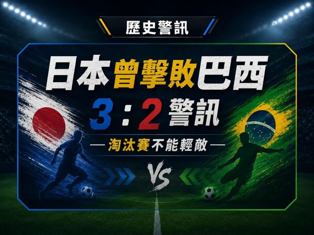 日本曾3比2擊敗巴西，提醒巴西在淘汰賽不能輕敵。