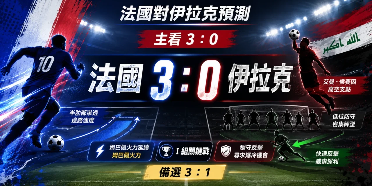 法國對伊拉克預測：姆巴佩火力延續，主看法國 3:0