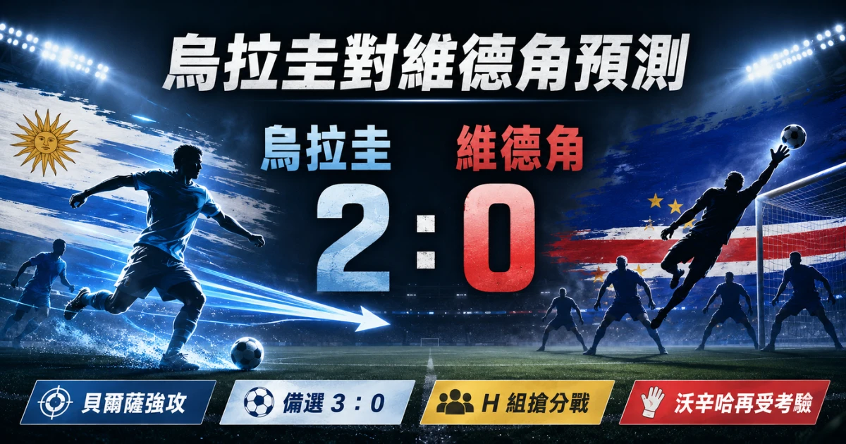 烏拉圭對維德角預測:貝爾薩強攻破大巴,主看 2:0