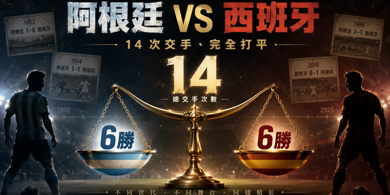 阿根廷對西班牙歷史戰績:歷年交手比分、世界盃紀錄與勝負整理