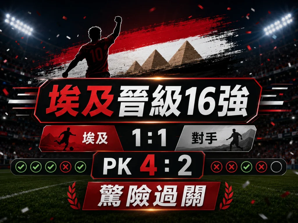 埃及 PK 4:2 擊敗澳洲,驚險晉級世界盃16強。