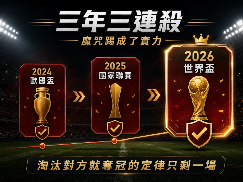 西班牙三年三連殺法國，2024歐國盃、2025國家聯賽與2026世界盃都擊敗法國。