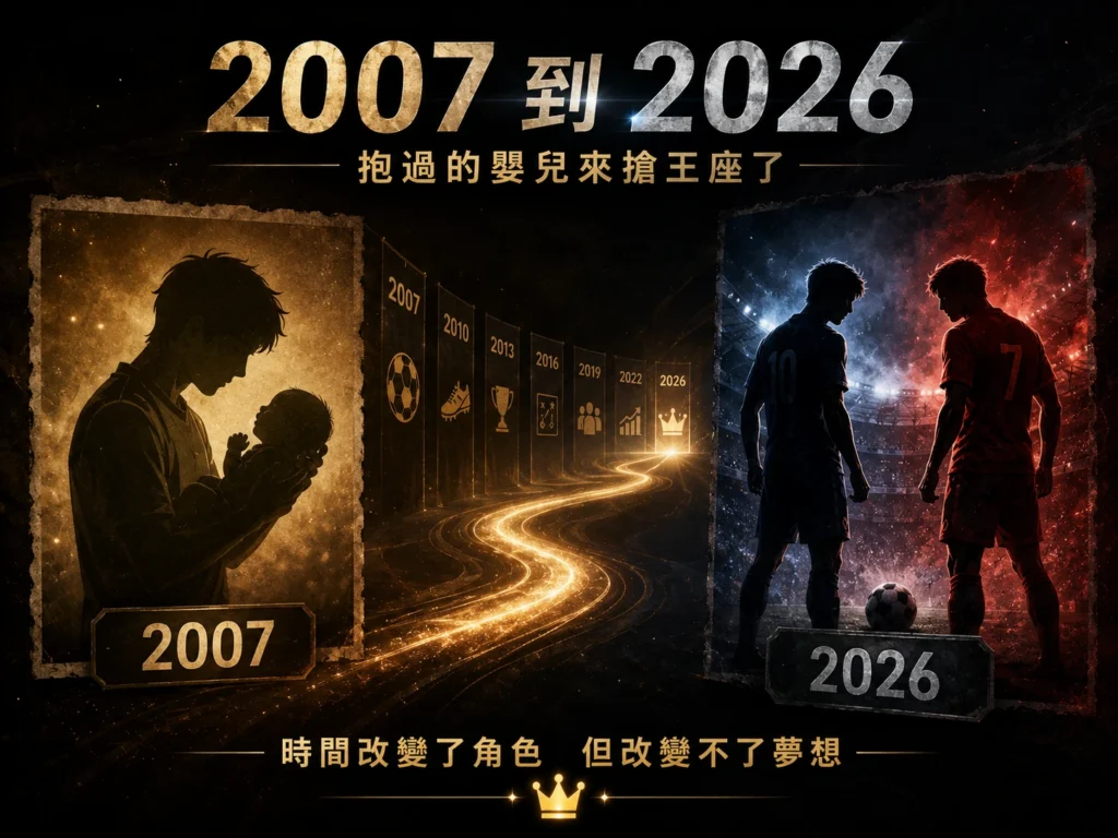 從2007到2026,梅西與亞馬爾跨世代對決,時間改變角色但不改變夢想。