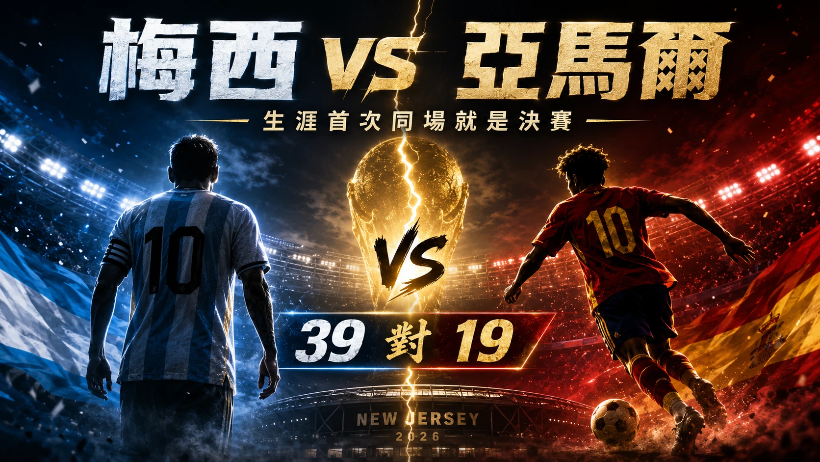 梅西對亞馬爾決賽比較,39歲傳奇核心對上19歲新世代天才。