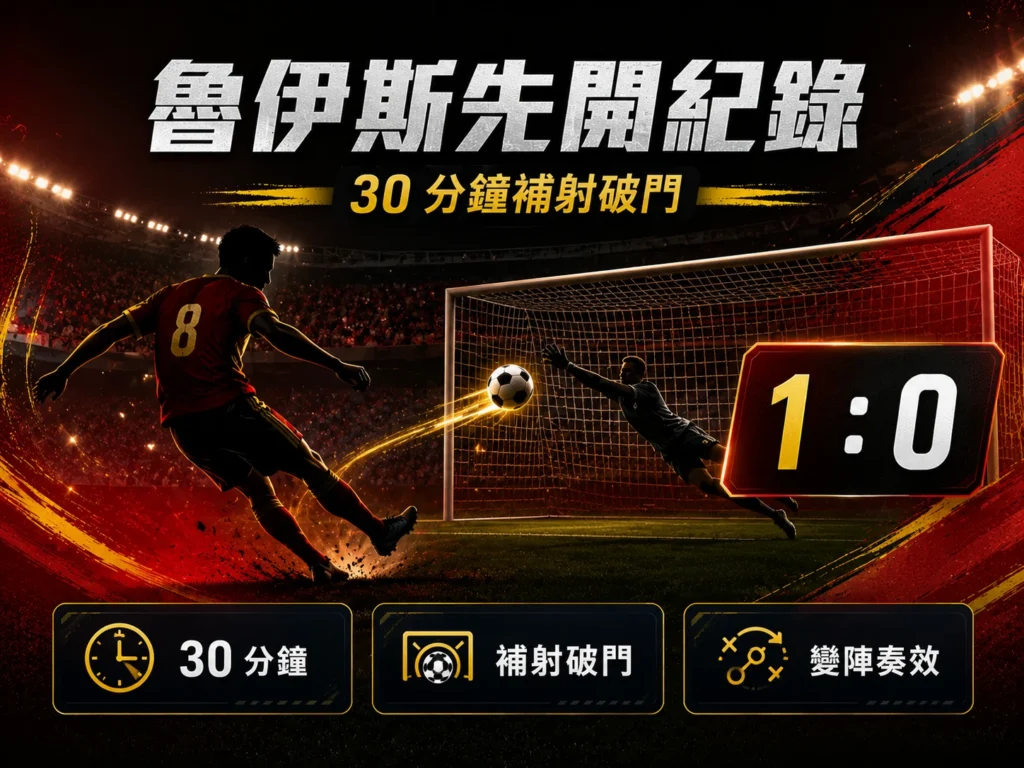 魯伊斯30分鐘補射破門,幫助比利時取得1比0領先。